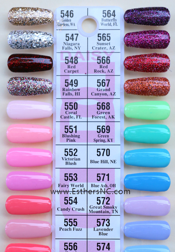 Daisy Gel Nail Polish Swatches 546 555 Daisy Gel Polish Jpg