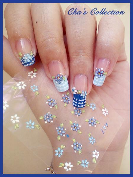 Nail art designs with nail sticker